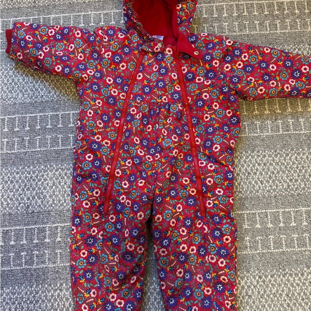 Vintage Hanna Andersson pink Hooded Snowsuit